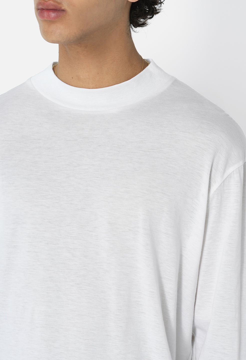 COTTON CASHMERE MOCK NECK - 6