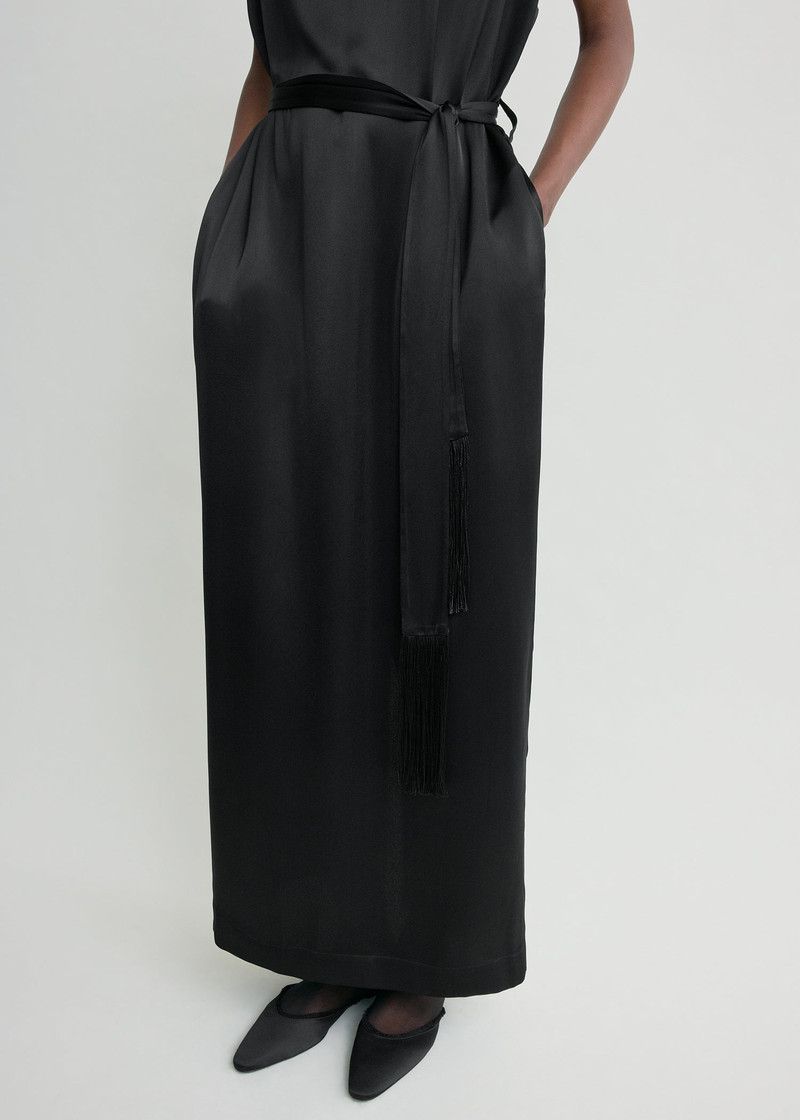Crew satin dress black 6
