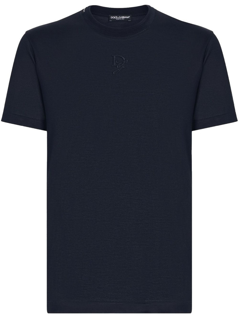 logo silk T-shirt 1