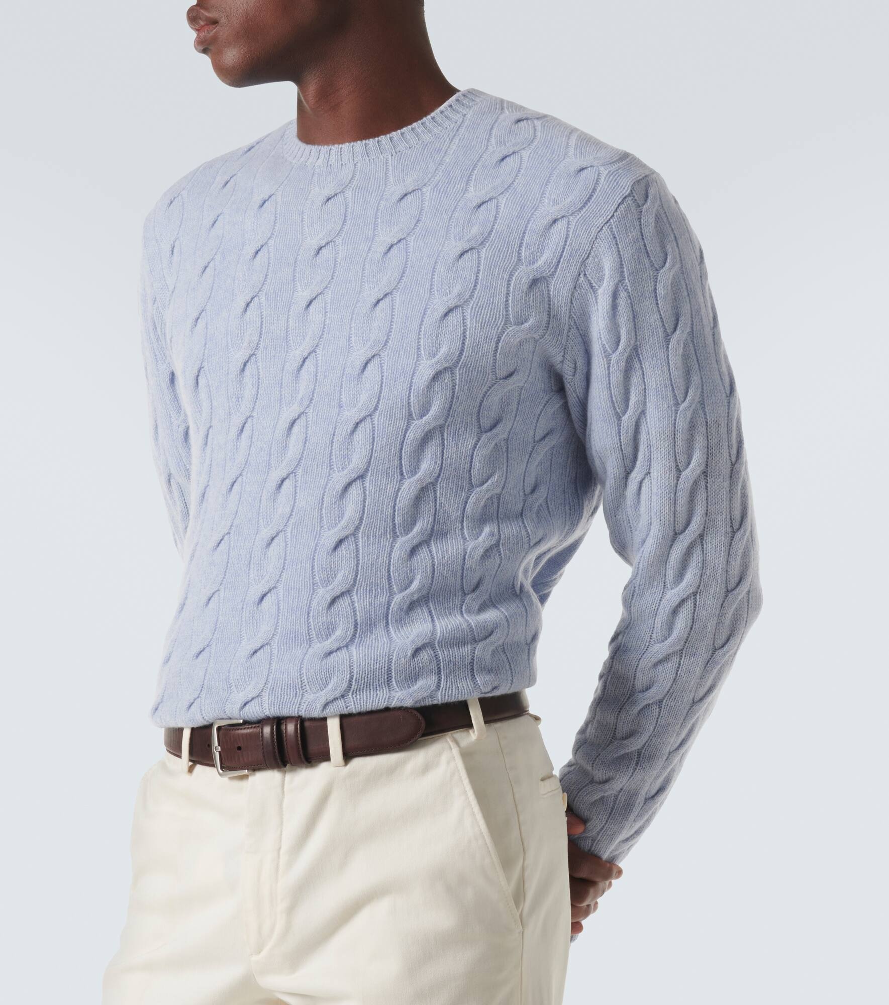 Cable-knit cashmere sweater - 5