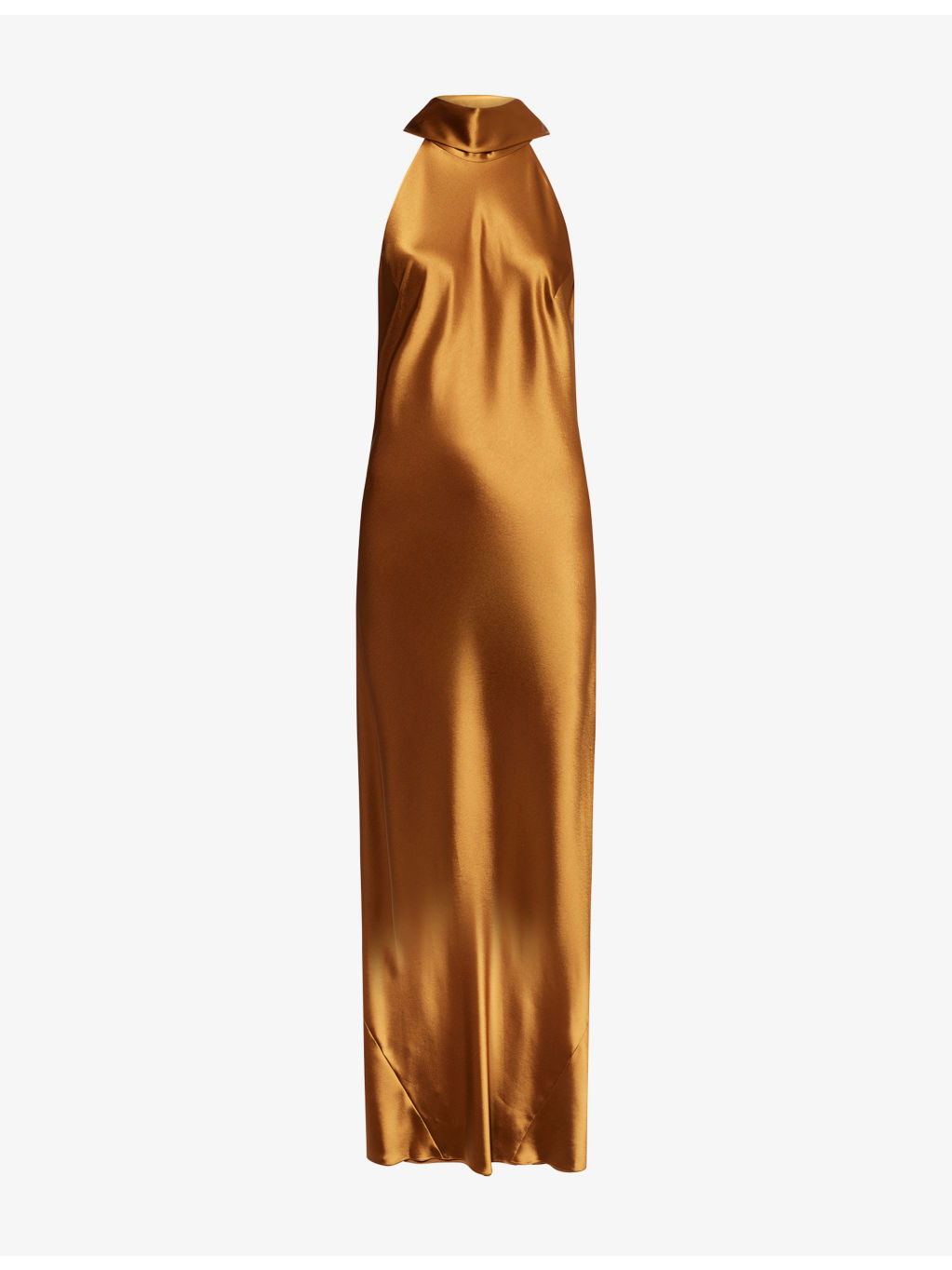 Sienna Sash-Tie Sleeveless Satin Gown - 1