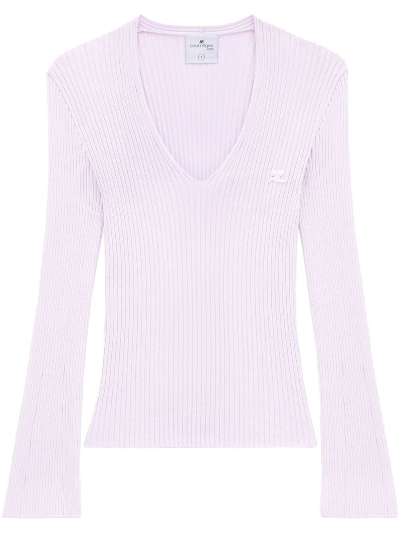 V-neck ribbed jumper 1