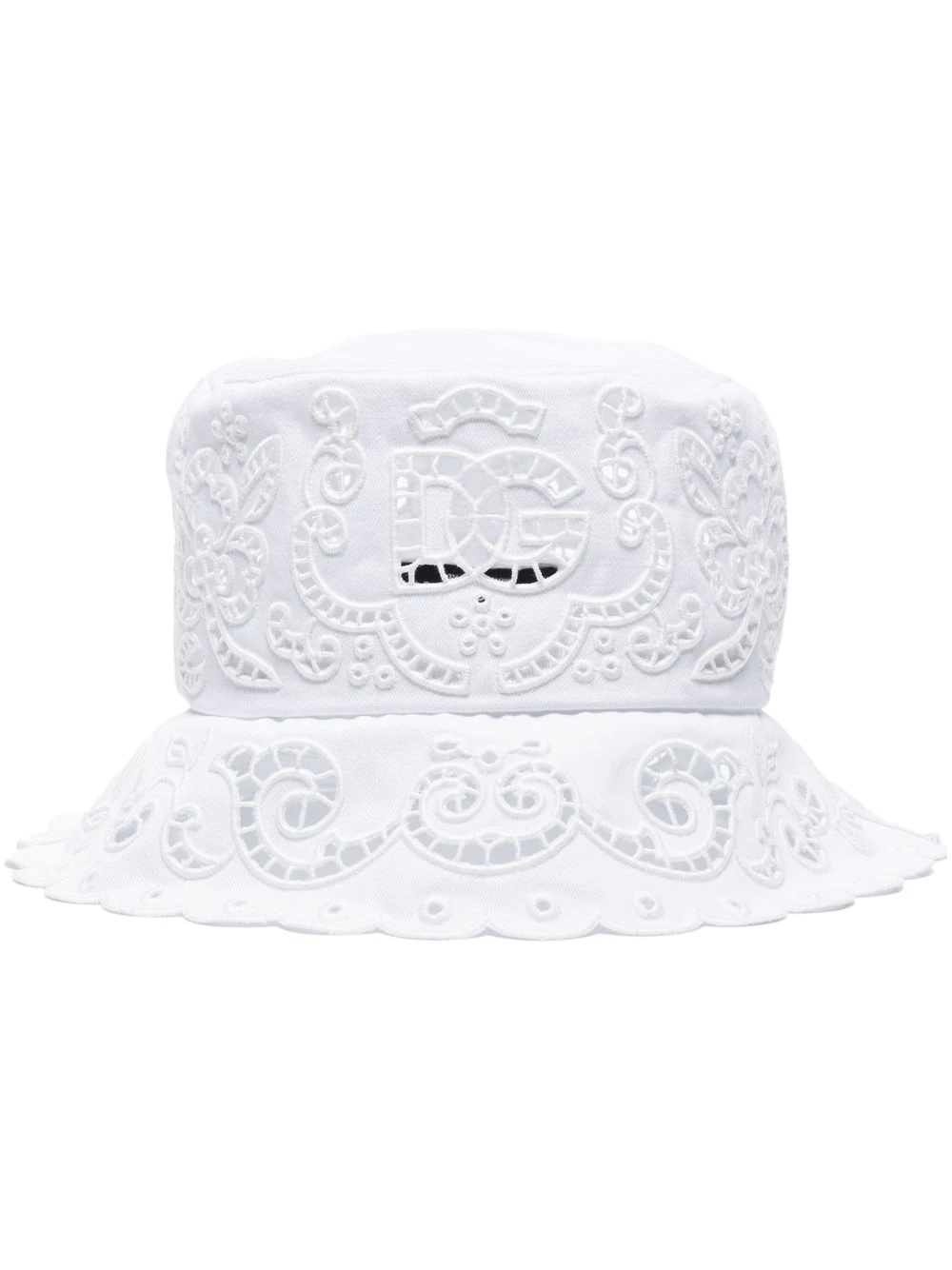 broderie-anglaise bucket hat - 1