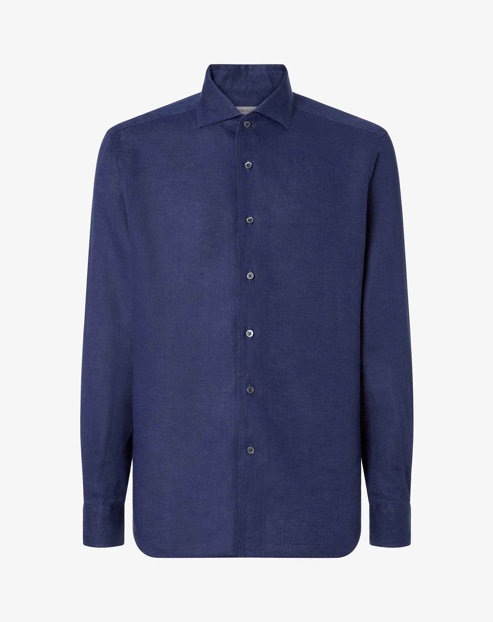 Blue pure linen shirt - 1