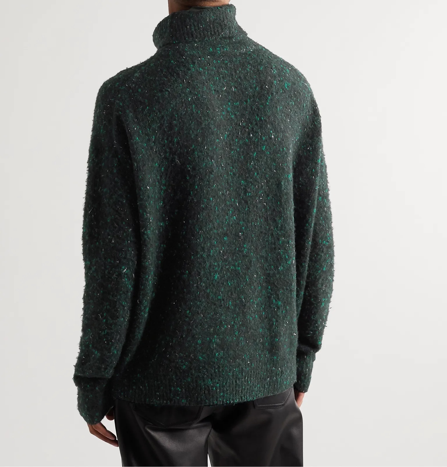 Mélange Wool-Blend Rollneck Sweater - 4