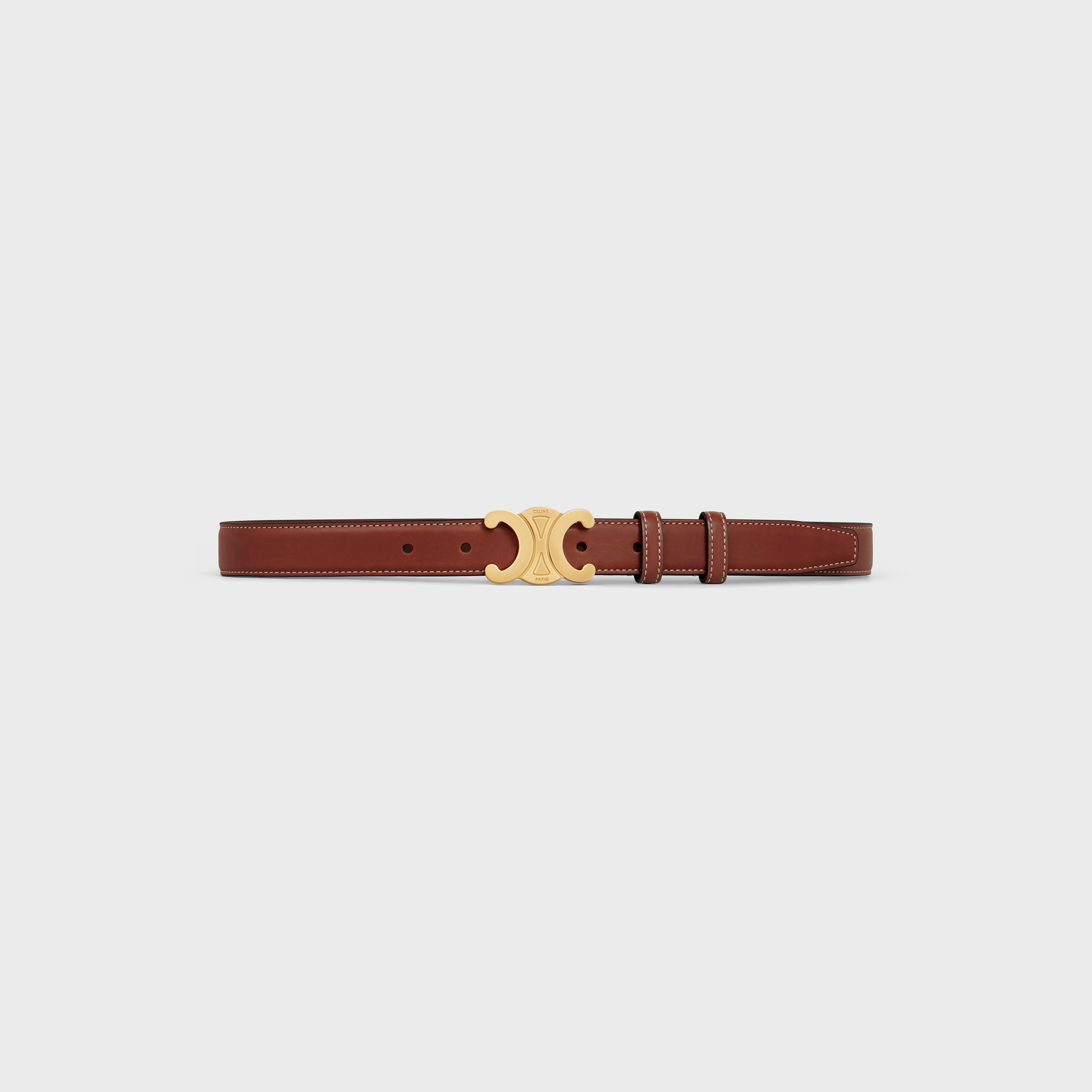 Medium Triomphe Belt in Natural Calfskin - 1