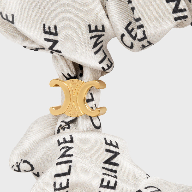 CELINE Celine Scrunchy Rayure in Silk and Brass with Gold finish outlook