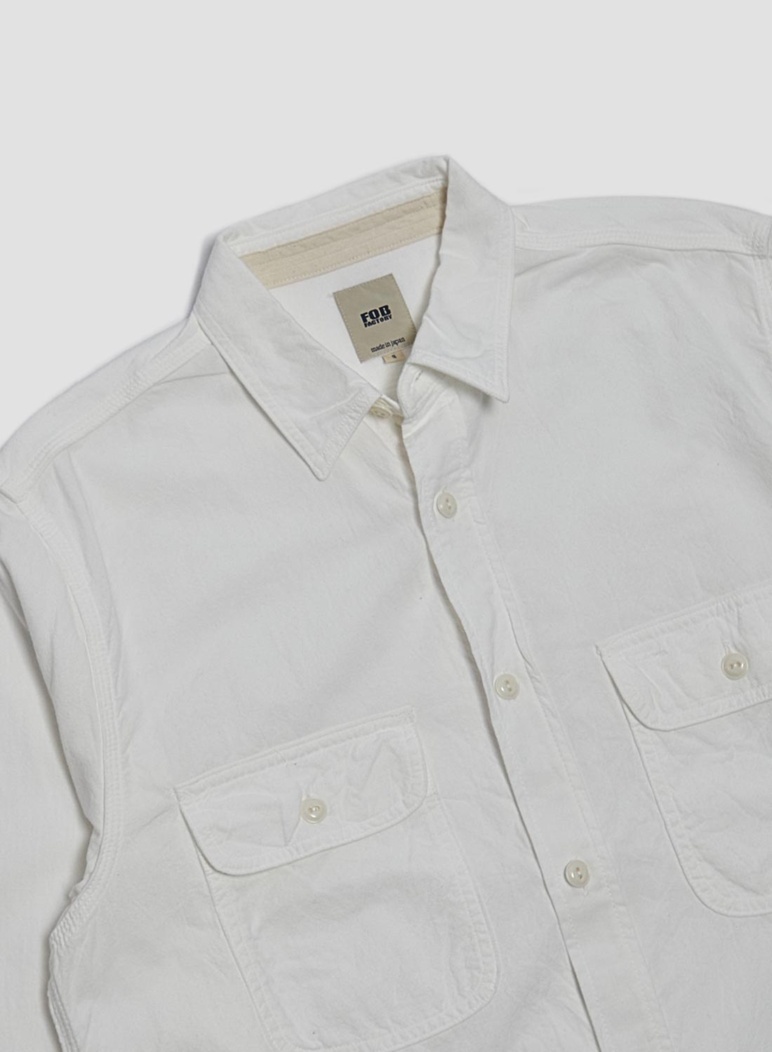 FOB Factory Ox Work Shirt White - 2