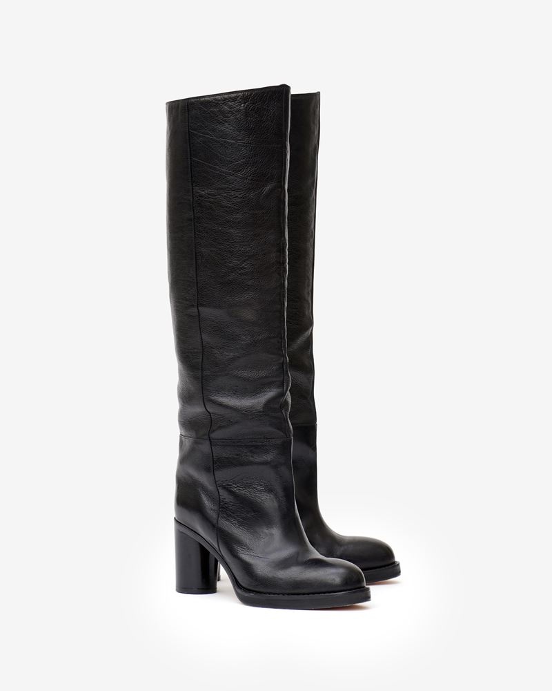 LELIA LEATHER KNEE BOOTS - 3