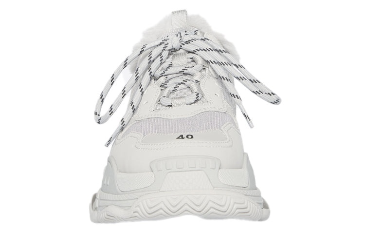 (WMNS) Balenciaga Triple S Sneaker 'Faux Fur - Grey' 668562W3CQ51210 - 3