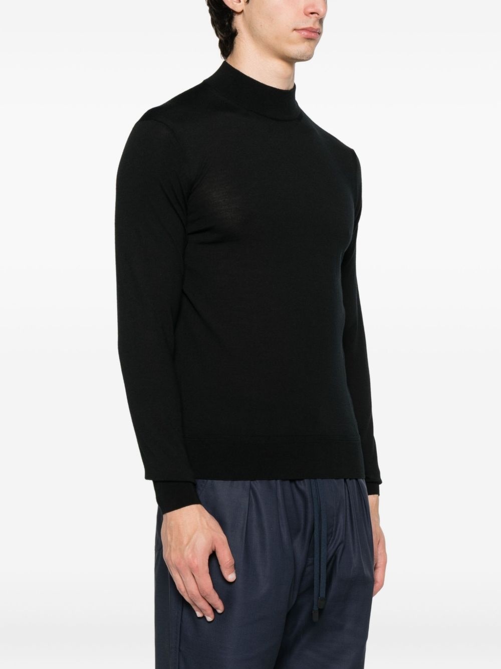 high-neck wool sweater - 3