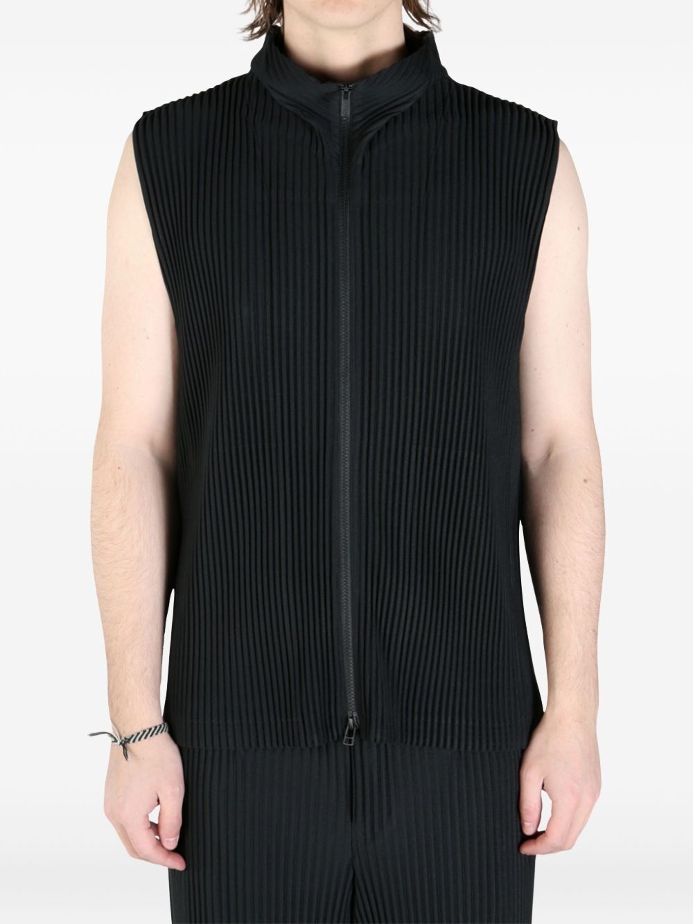 pleated vest - 3