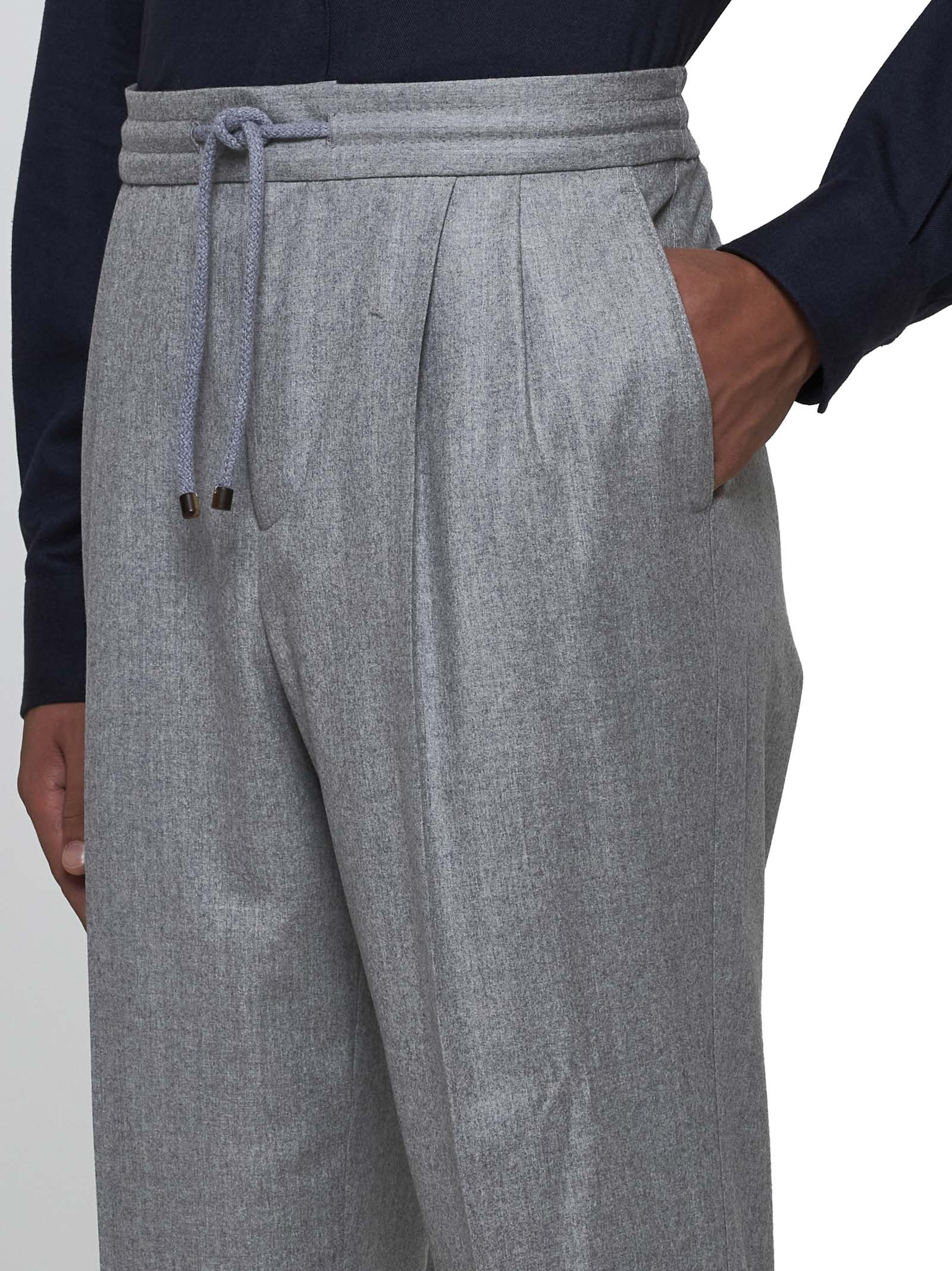 Brunello Cucinelli Men Virgin Wool Trousers - 5