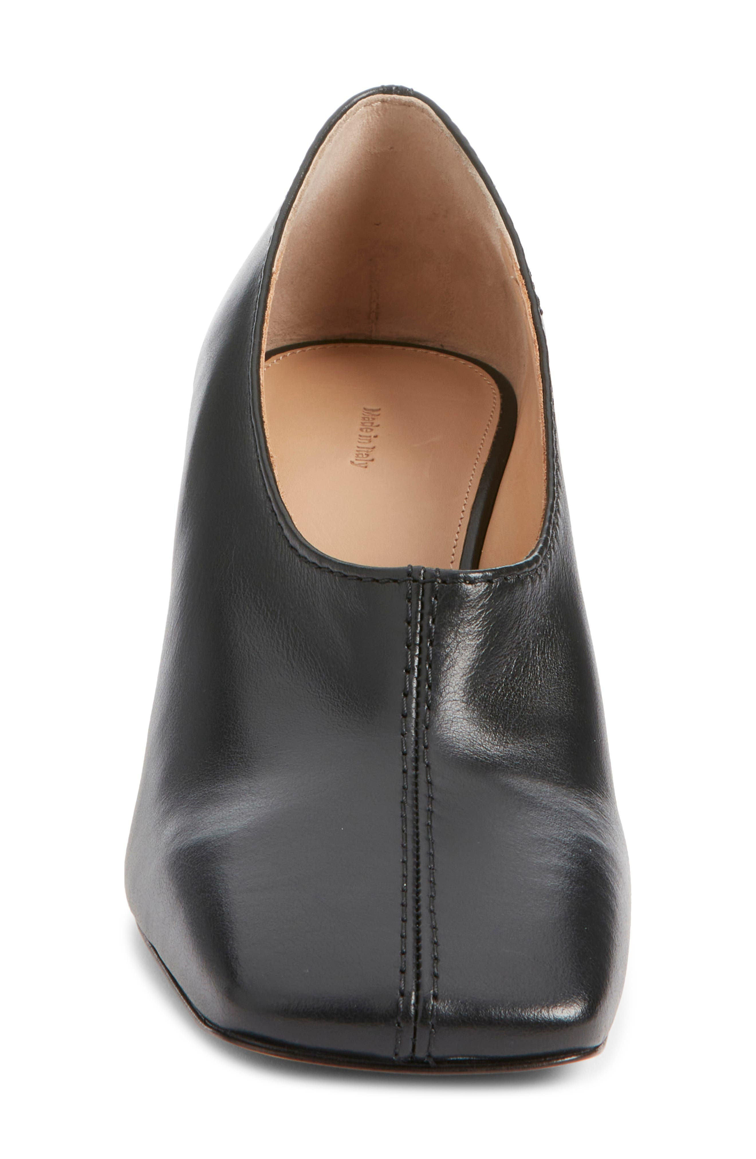 JW Anderson Stitch Chain Heel Square Toe Pump in Black 999 at Nordstrom - 4