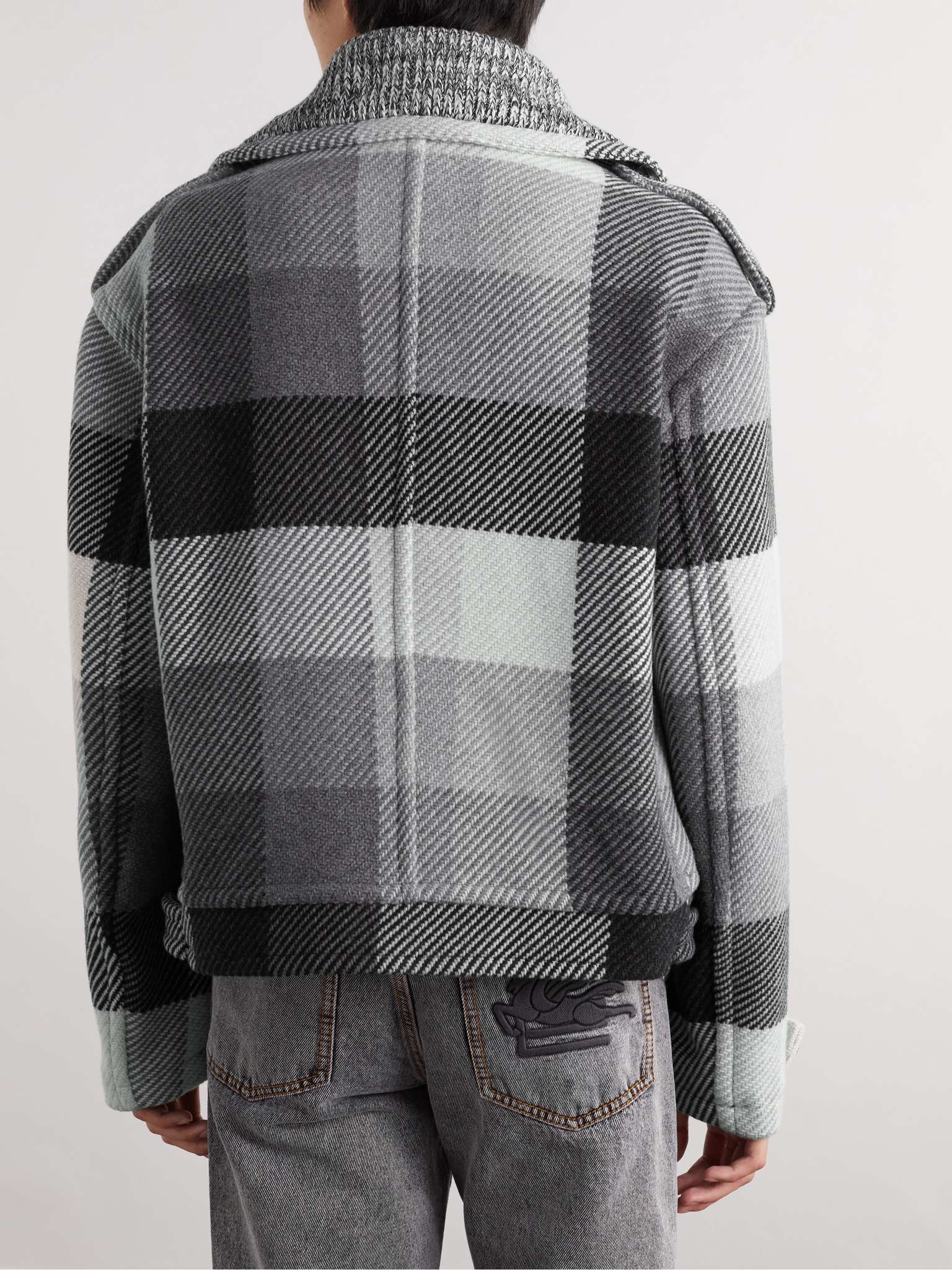 Checked Wool-Blend Twill Jacket - 4