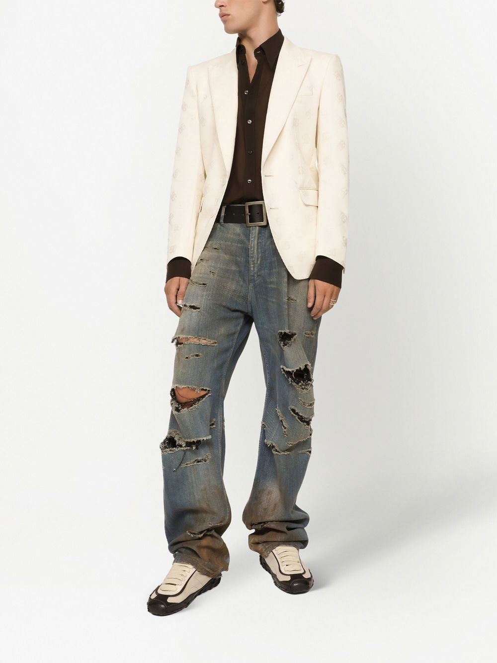 ripped-detail distressed jeans - 2