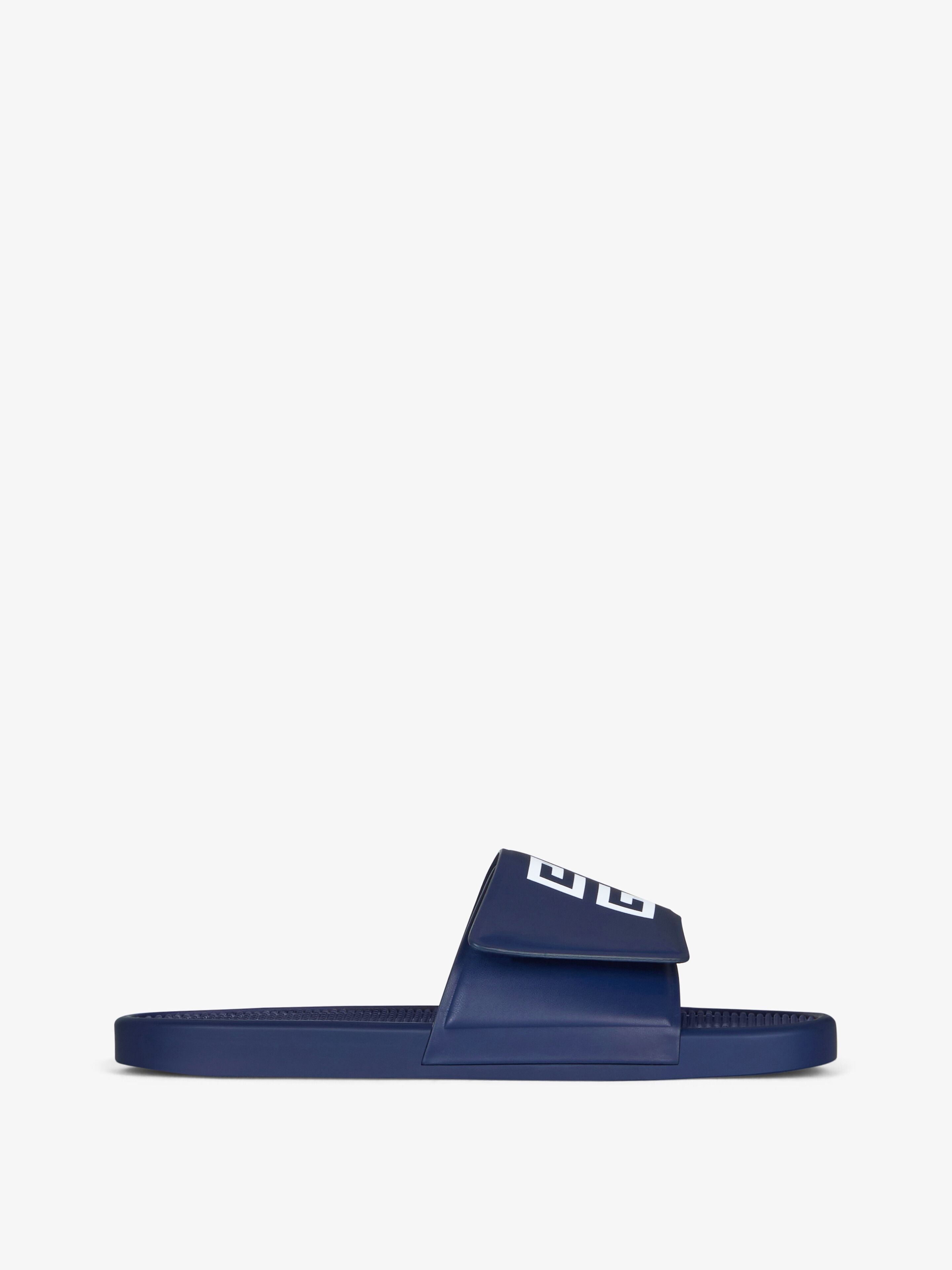 SLIDE FLAT SANDALS IN SYNTHETIC LEATHER - 1