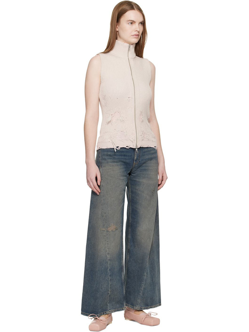 MM6 Maison Margiela Blue Distressed Jeans outlook
