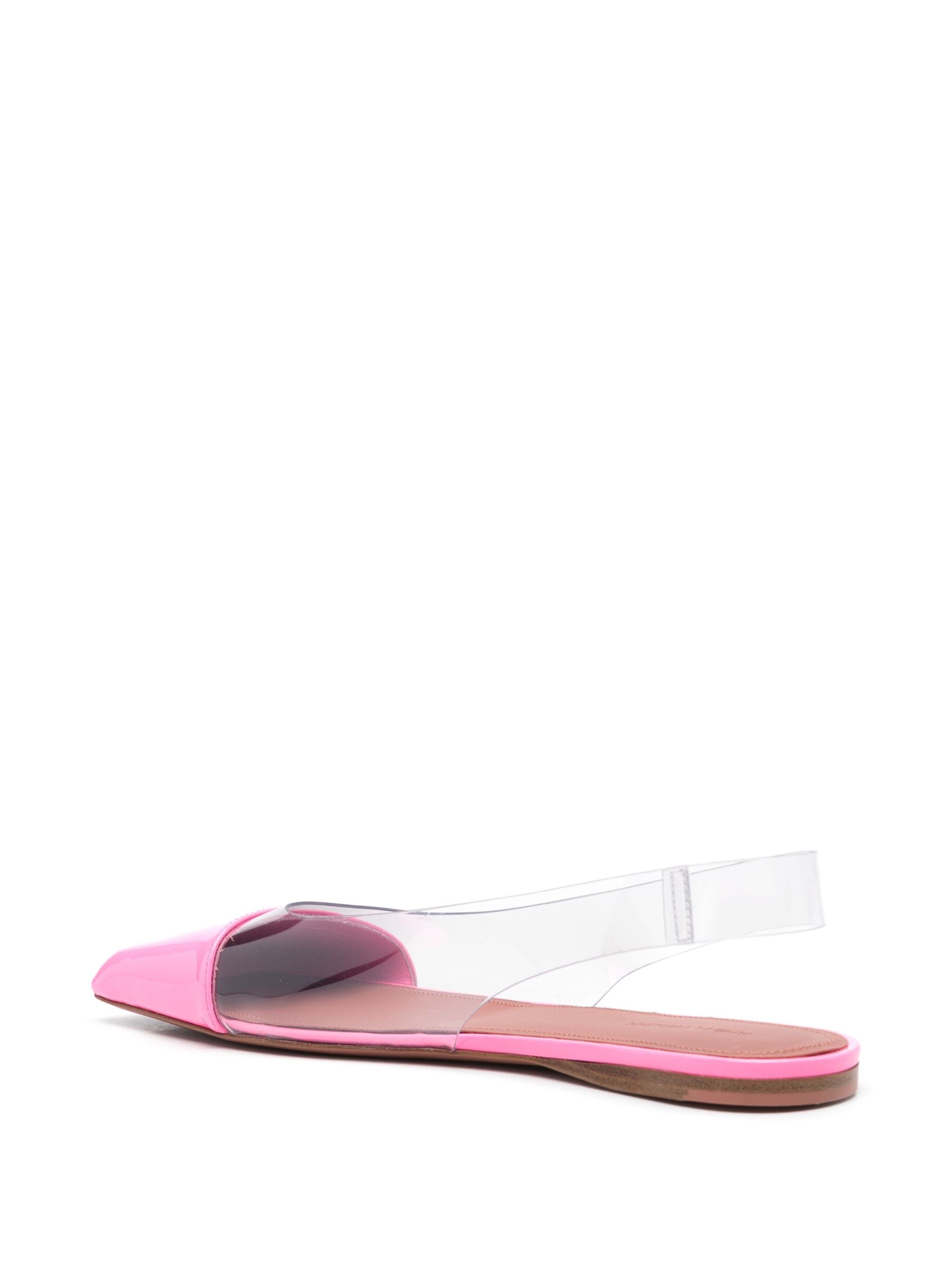 Pink Ane Slingback Leather Ballet Flats - 3