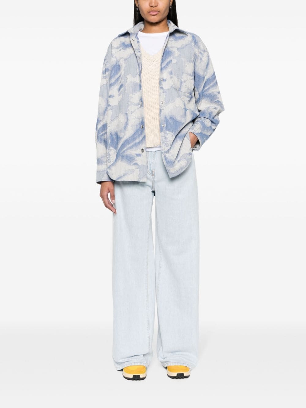 high-rise wide-leg jeans - 2