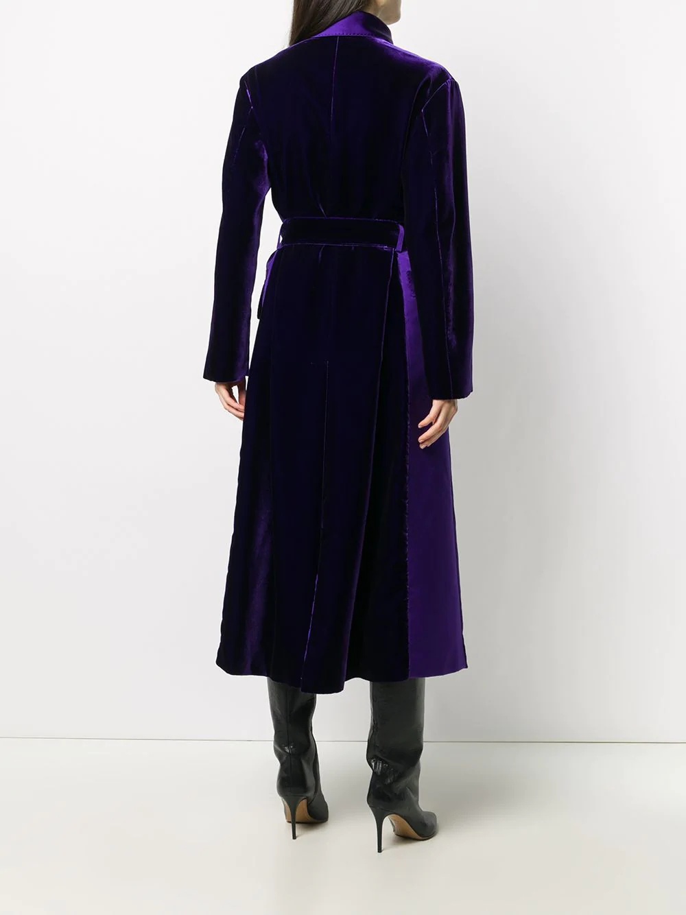 velvet trench coat  - 4