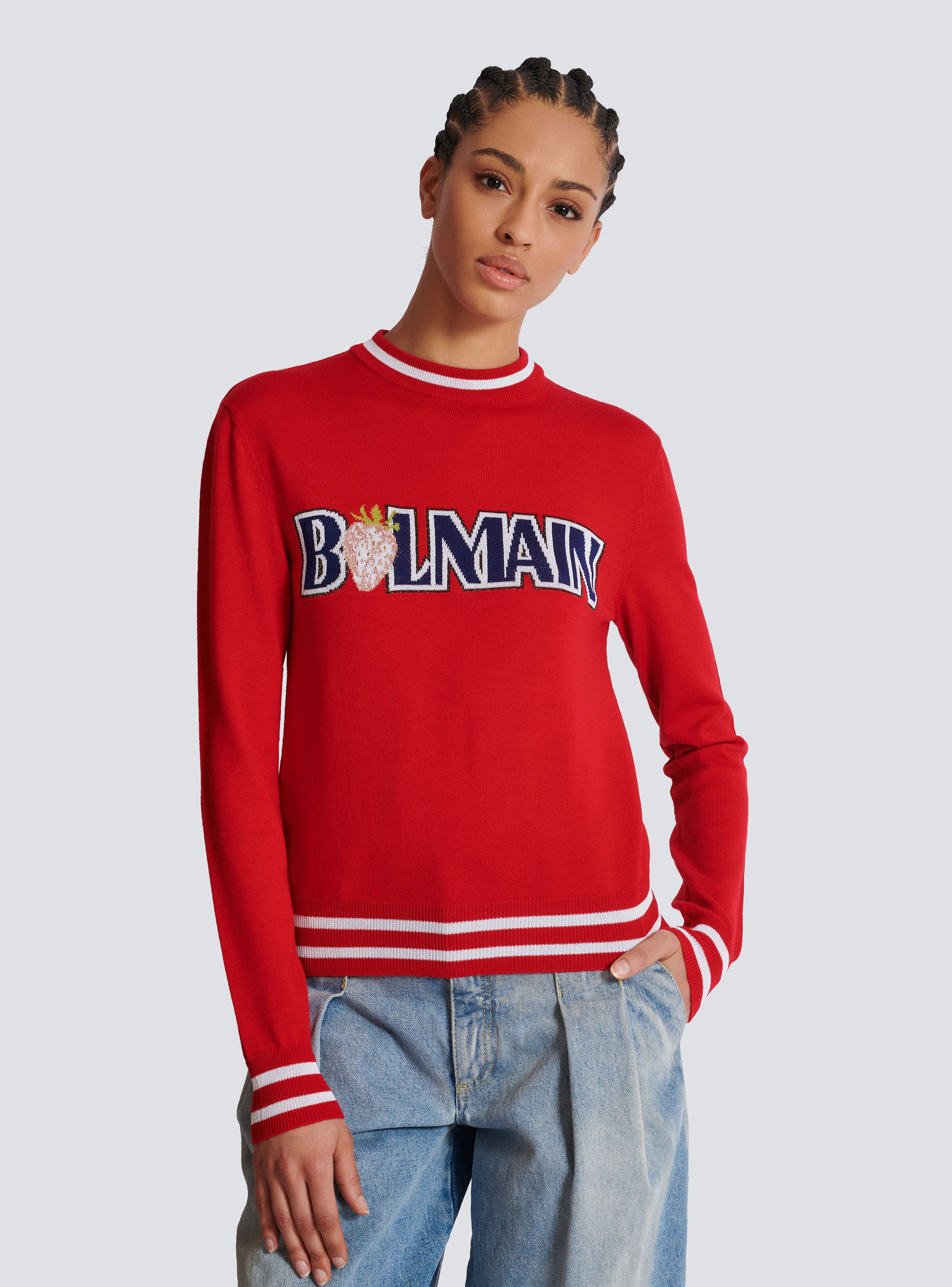Wool Balmain Strawberry jumper - 6