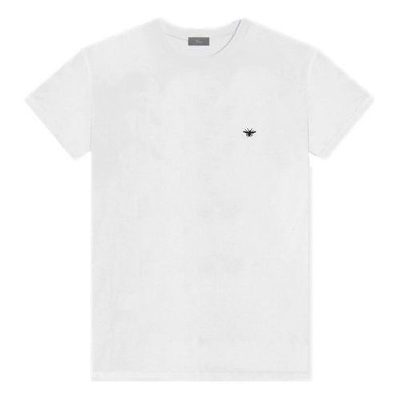 DIOR Black Bee Embroidered Short Sleeve Unisex White 733J603B0446-C089 - 1