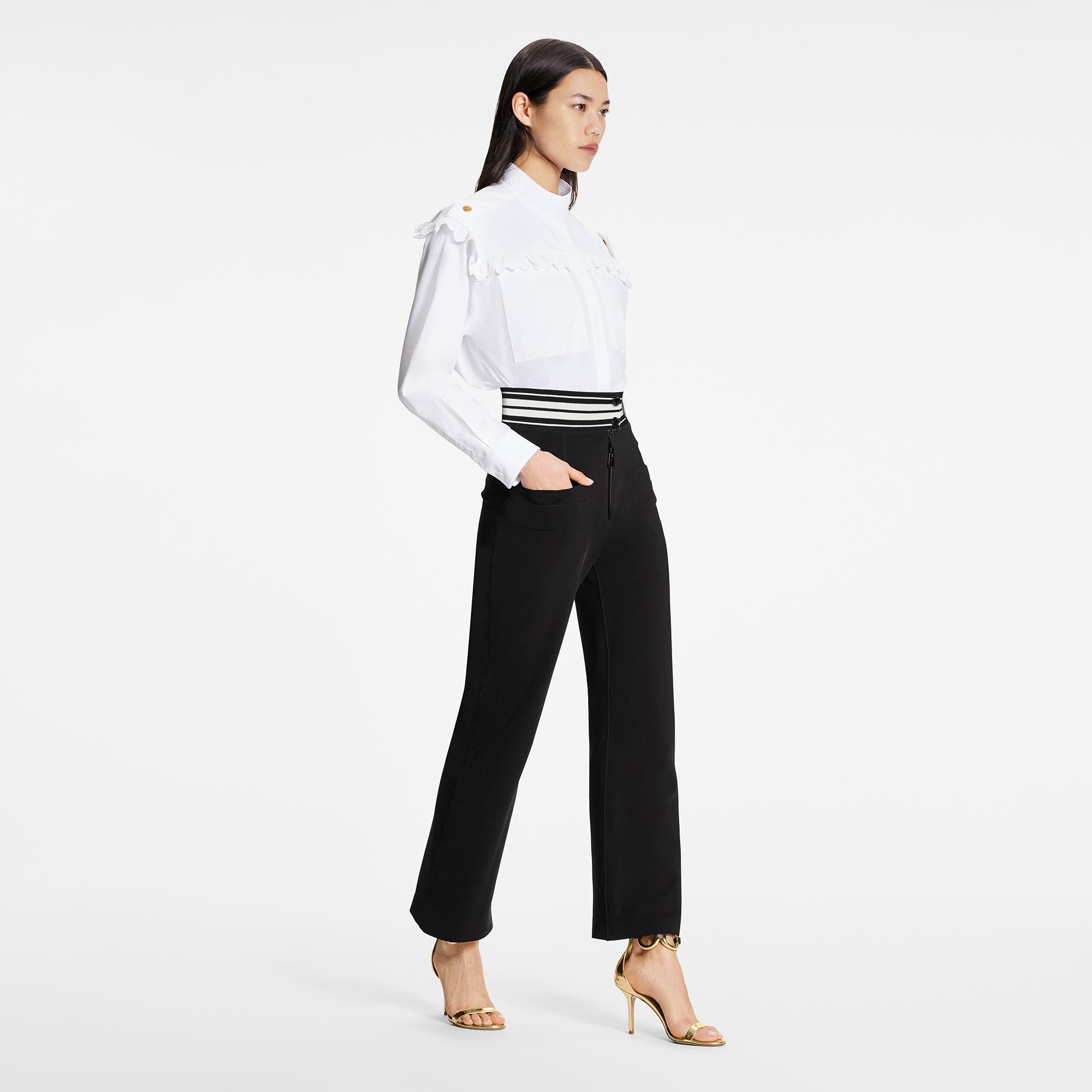 LV Stripe Technical Jersey Flared Pants - 4