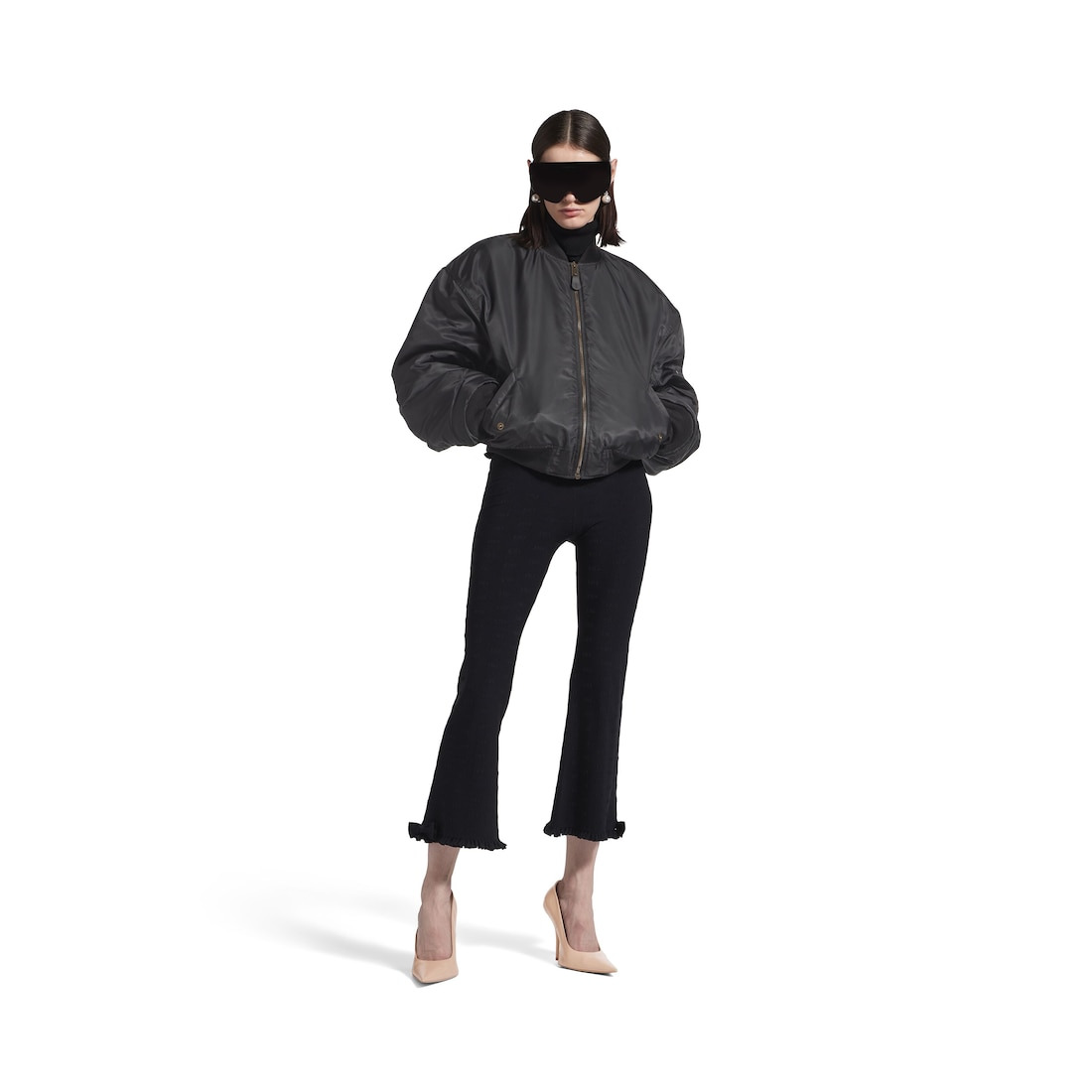 Women's Standard Bomber Jacket in Black - 2