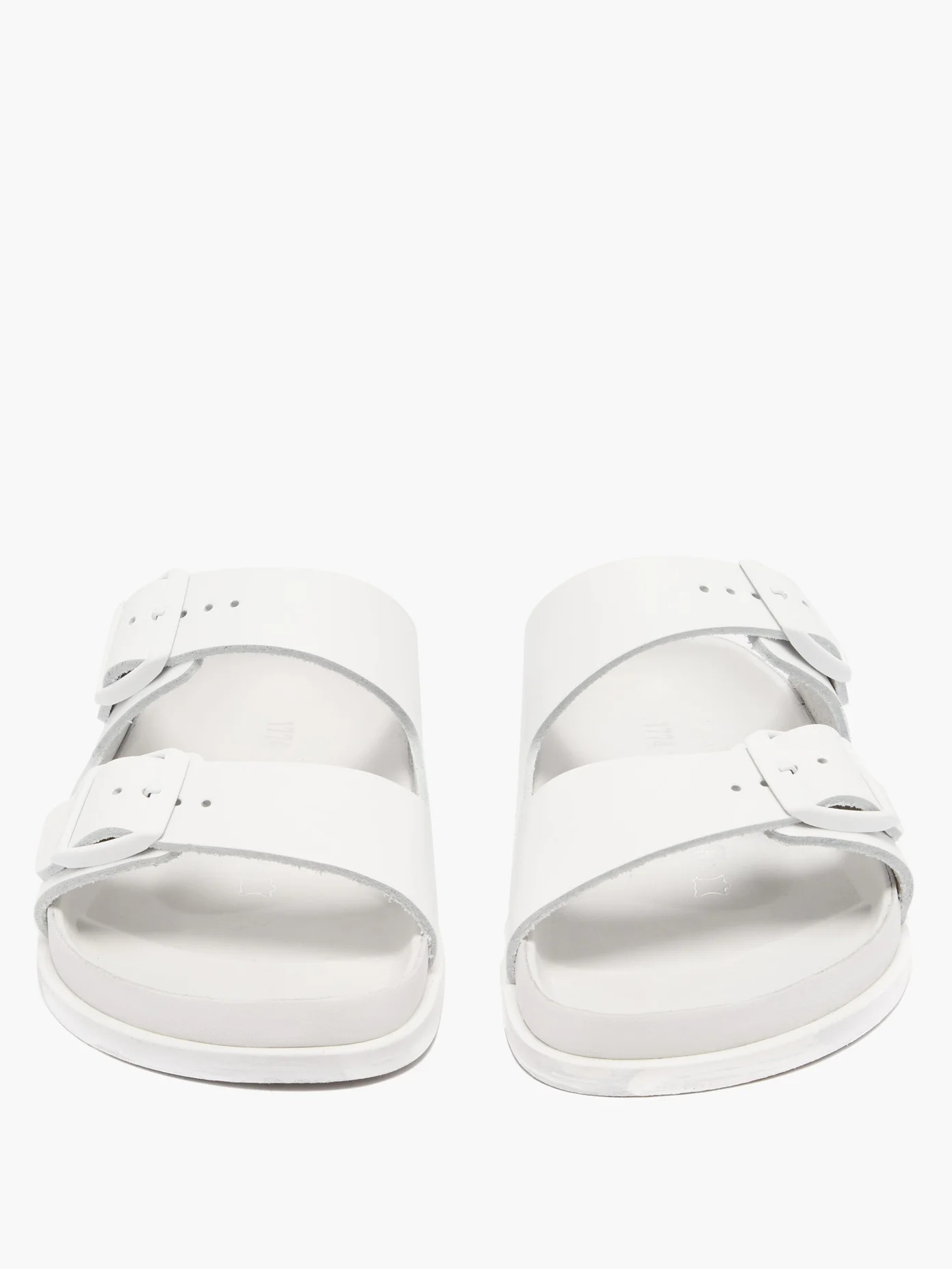 Arizona two-strap leather slides - 5