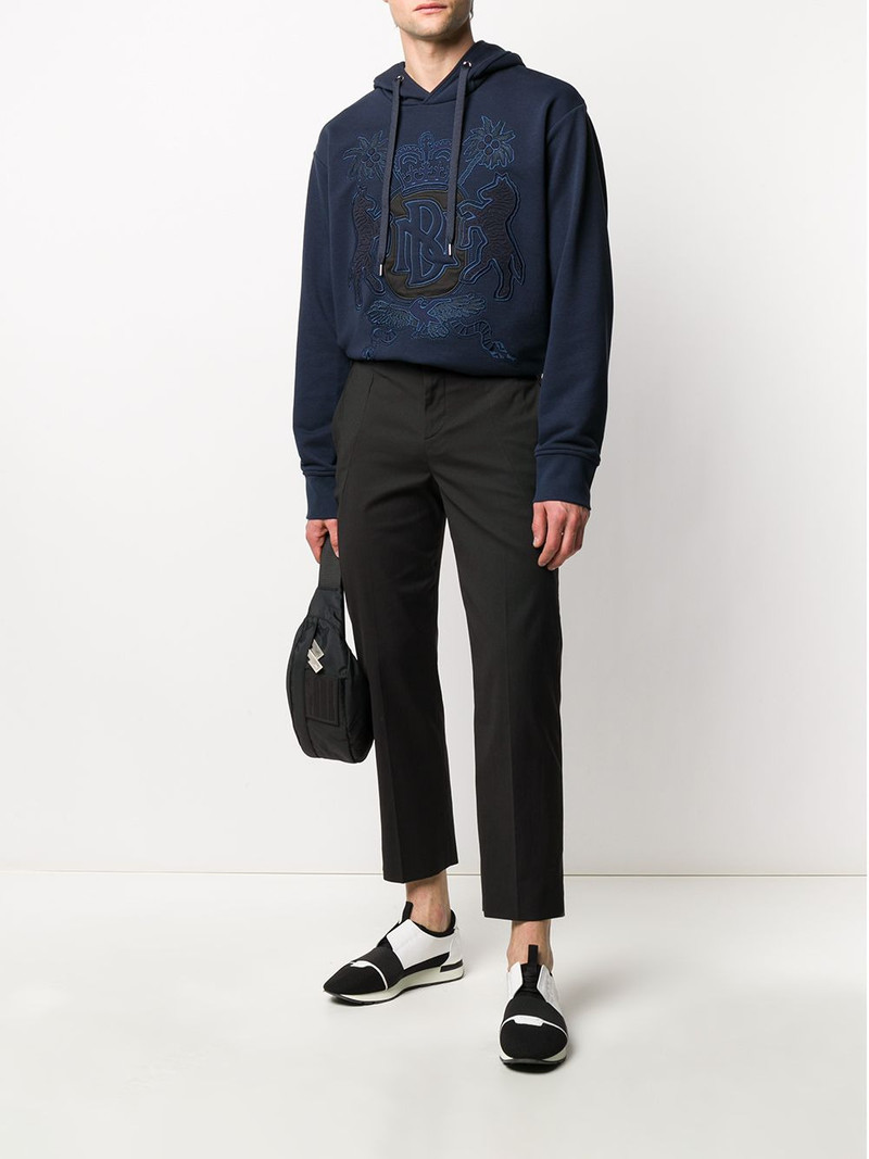 Neil Barrett pleated details cropped trousers outlook