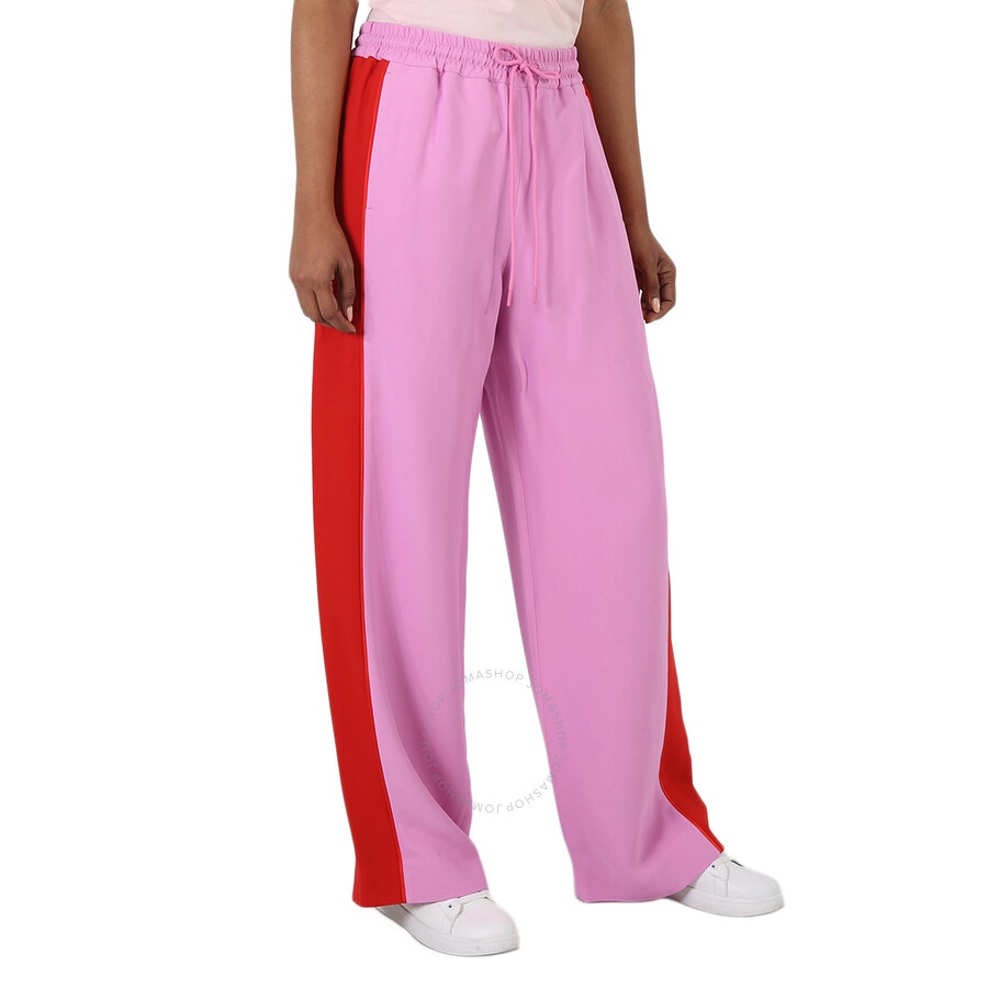 Burberry Side-Stripe Wide-Leg Track Pants - 4
