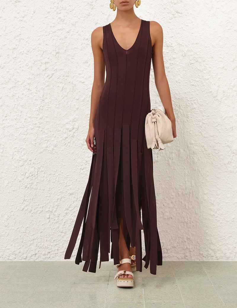 Zimmermann LUNA FRINGE MIDI DRESS outlook