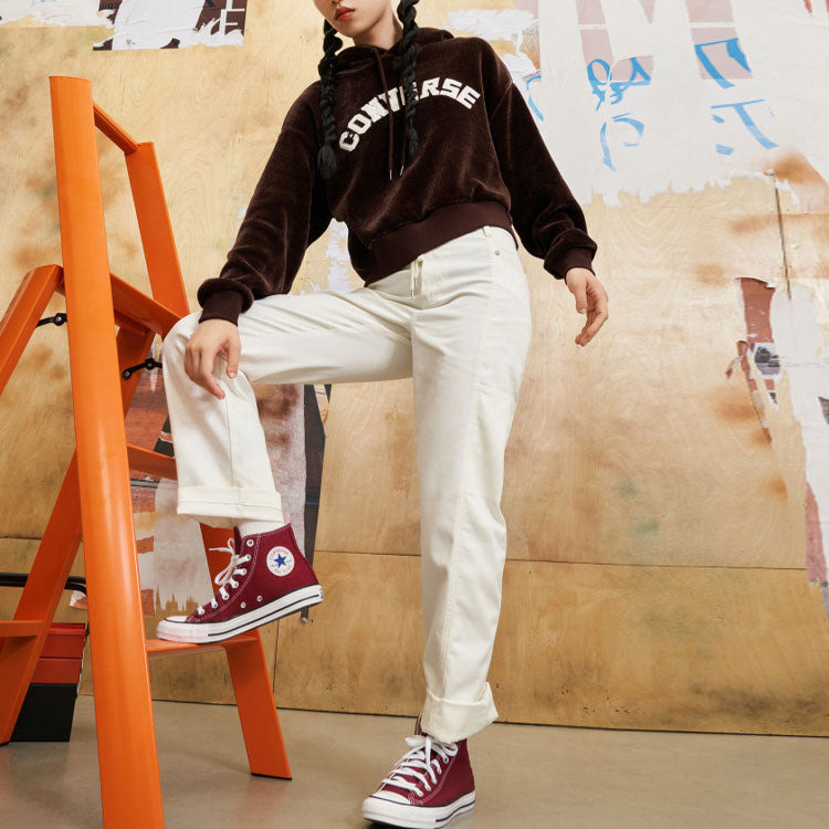 (WMNS) Converse Hoodie 'Red Brown' 10026557-A03 - 3