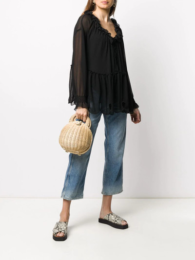 See by Chloé sheer tie-neck blouse outlook