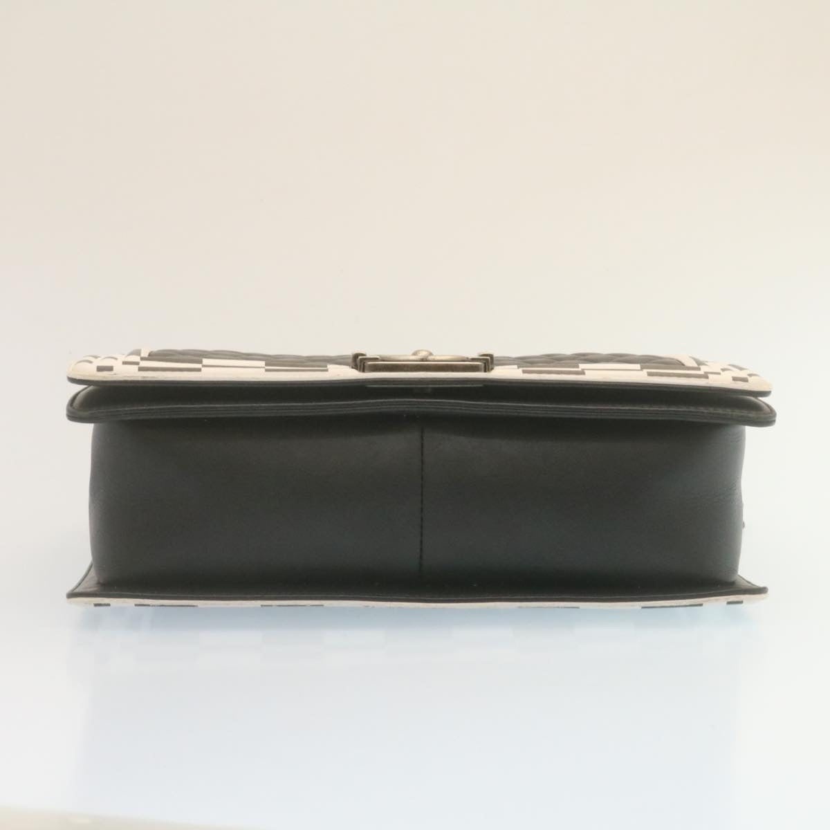 CHANEL Matelasse Boy CHANEL Chain Shoulder Bag Lamb Skin Black CC - 5
