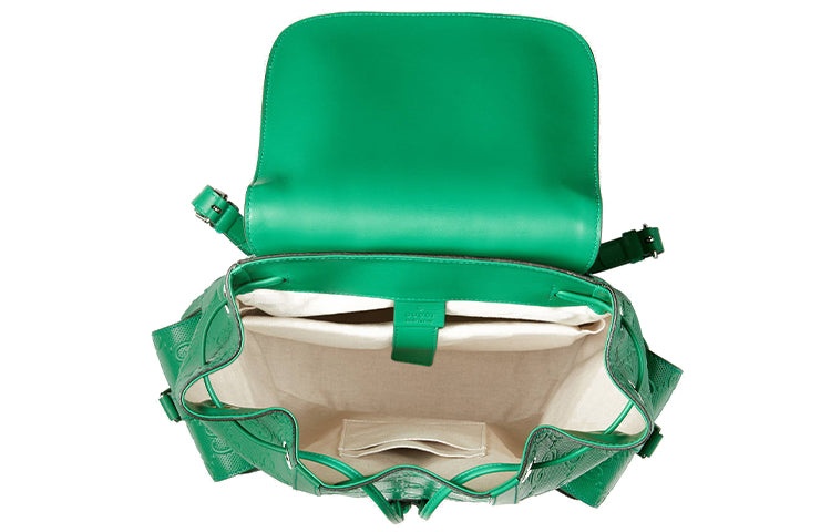 Gucci GG Printing Embossing Backpack Green 625770-1W3BN-3776 - 6