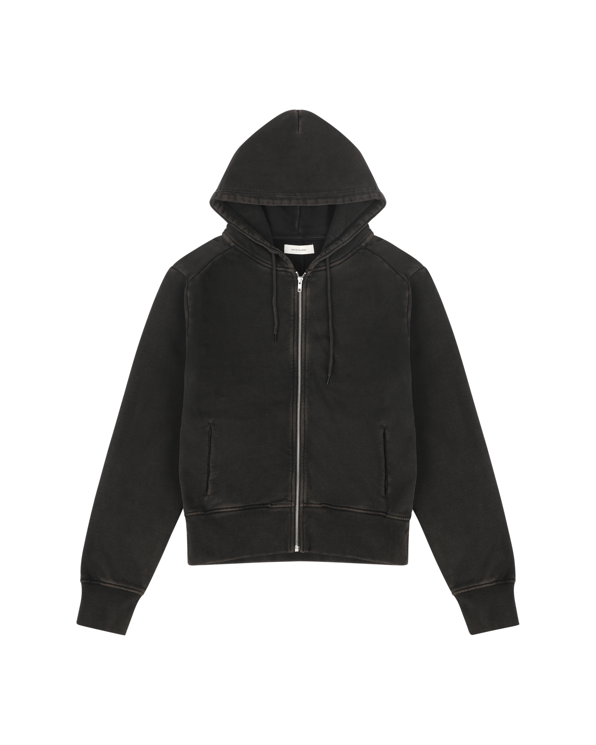 SLIM ZIP UP WASHED BLACK - 7