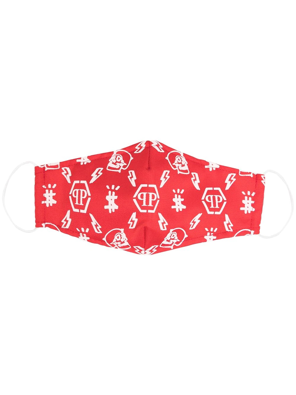 monogram print face mask - 1