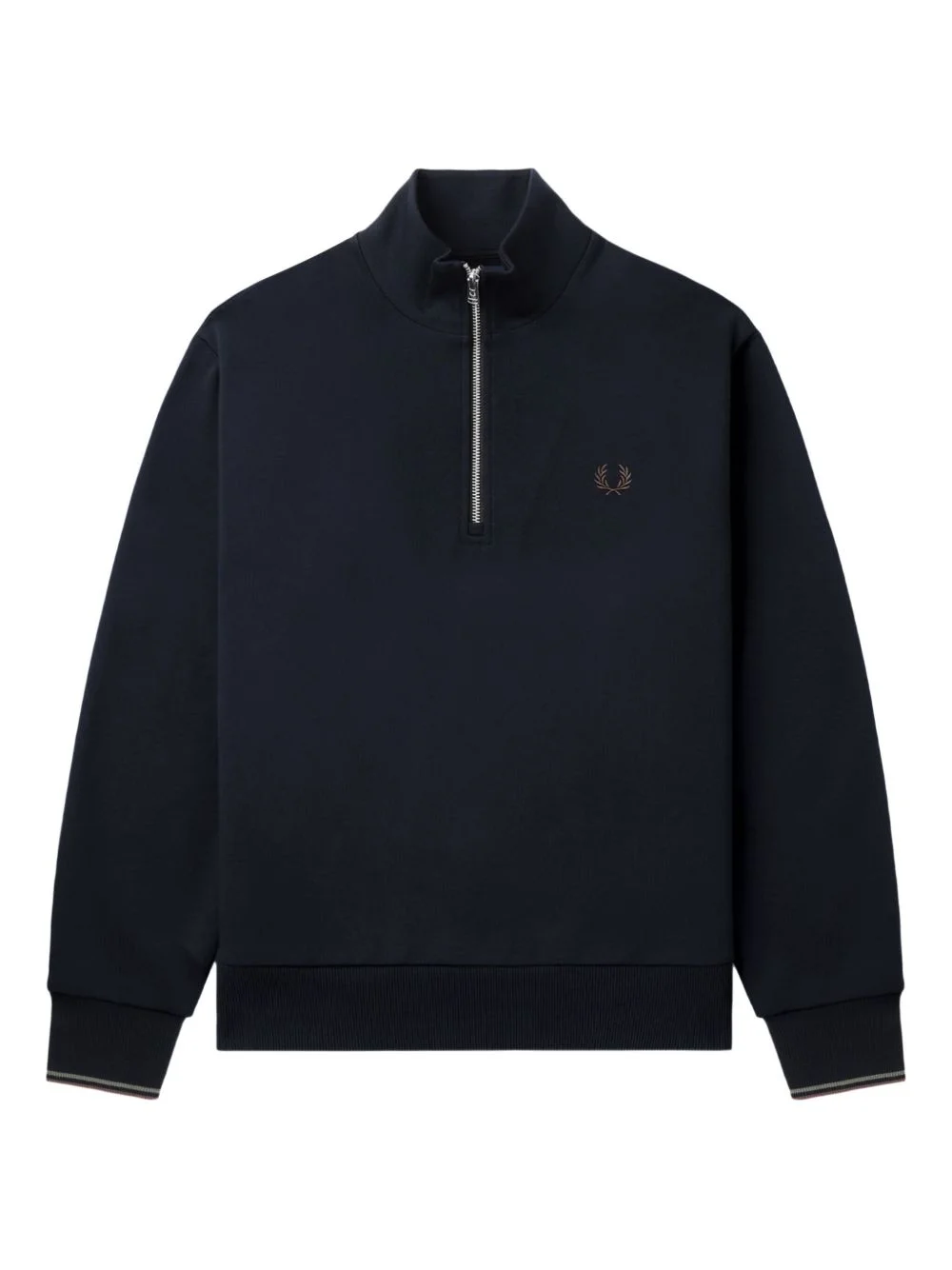 half-zip cotton sweatshirt - 1