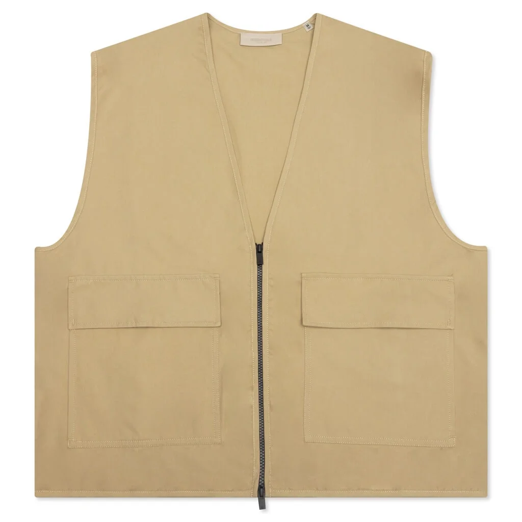 FEAR OF GOD ESSENTIALS WORK VEST - OAK - 1