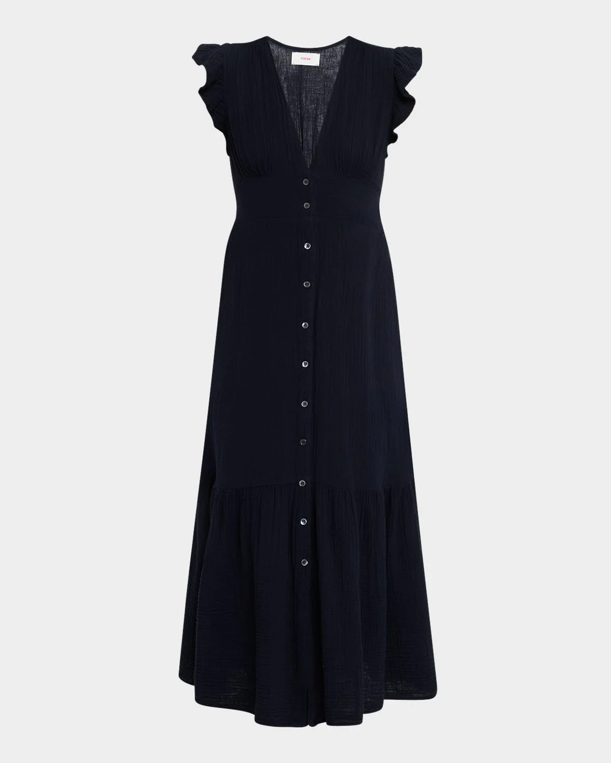 Davana Ruffle Cotton Gauze Midi Dress - 1