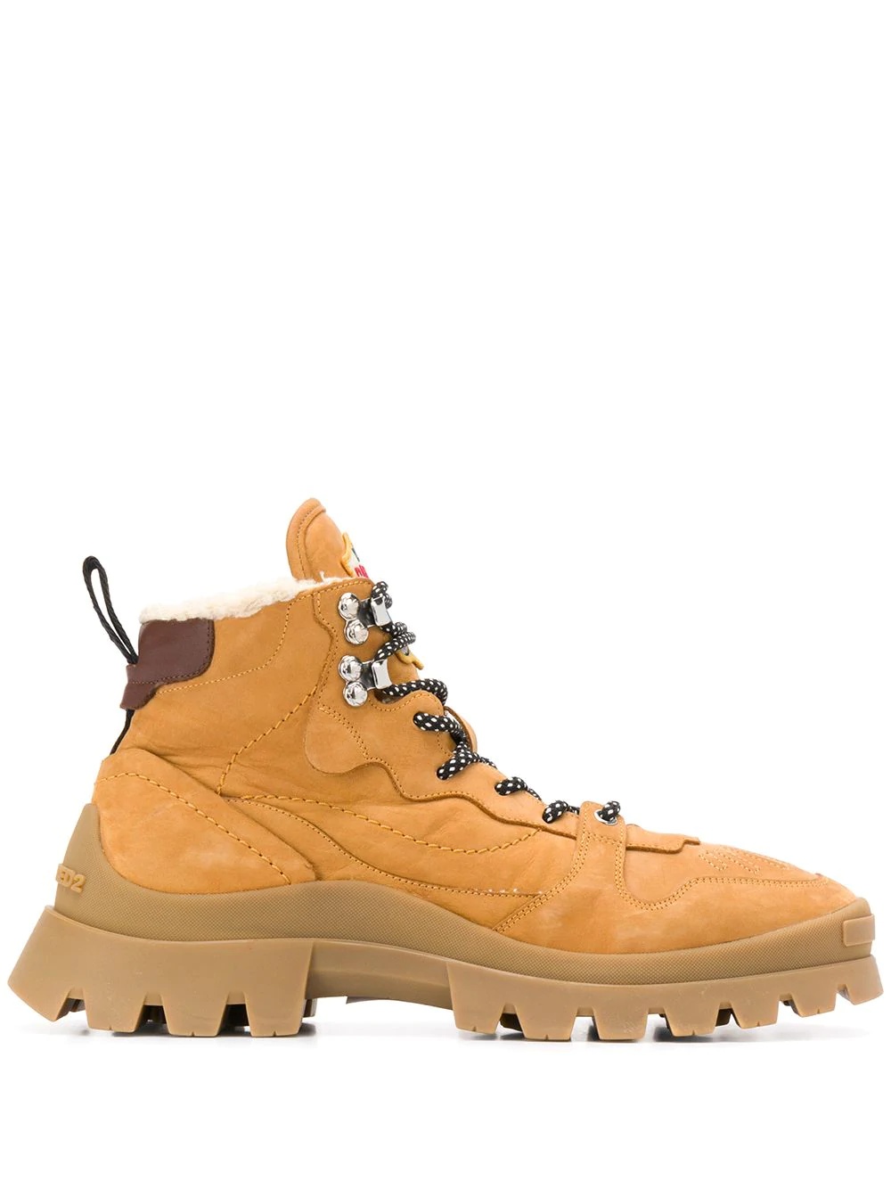 shearling-lined hiking boots - 1