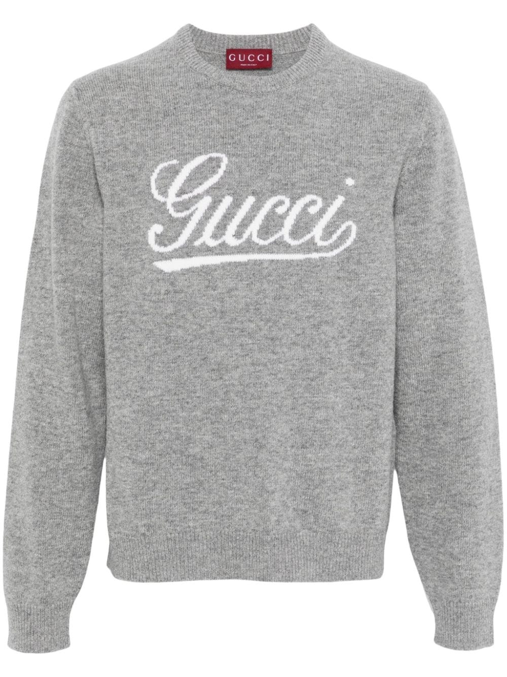 GUCCI intarsia-knit logo sweater farfetch REVERSIBLE