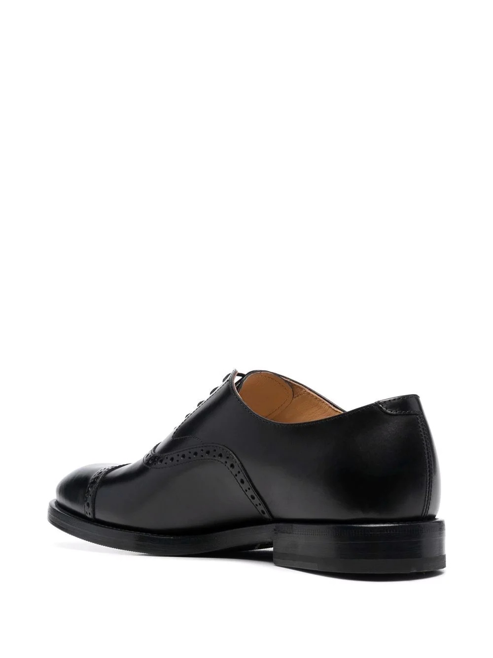brogue lace-up leather shoes - 3