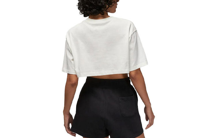 (WMNS) Air Jordan Sport Cropped T-Shirt 'White' DZ3212-133 - 2