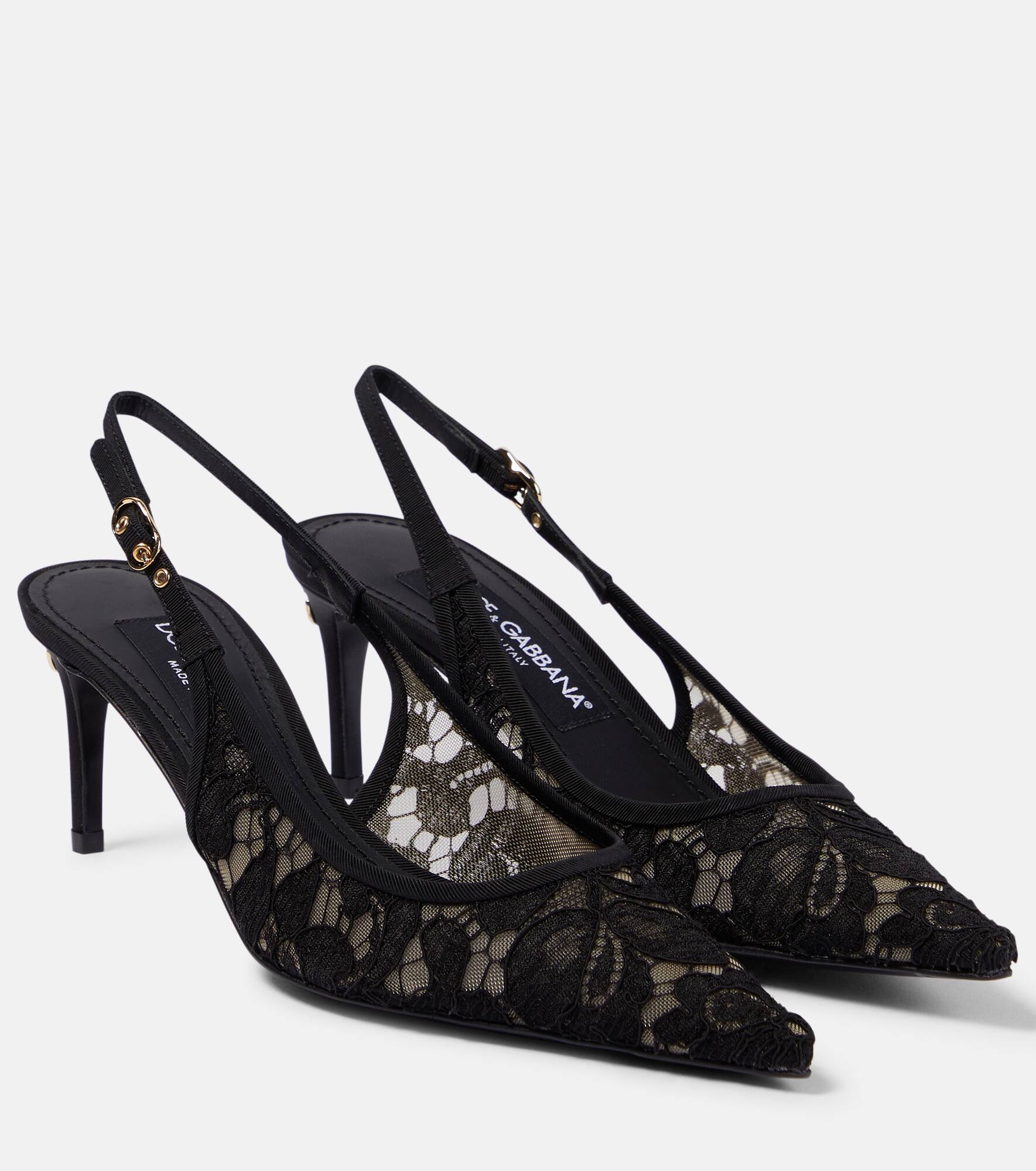 Lace slingback pumps - 1