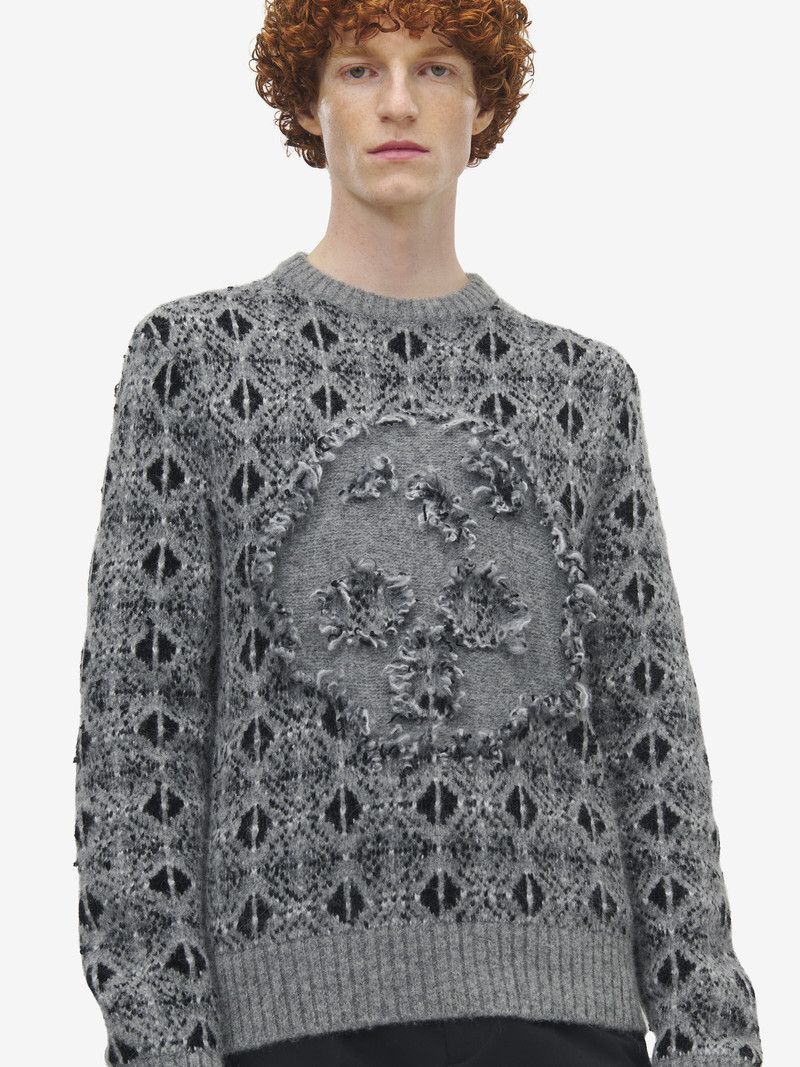 Distressed Skull Fair Isle Jumper 6