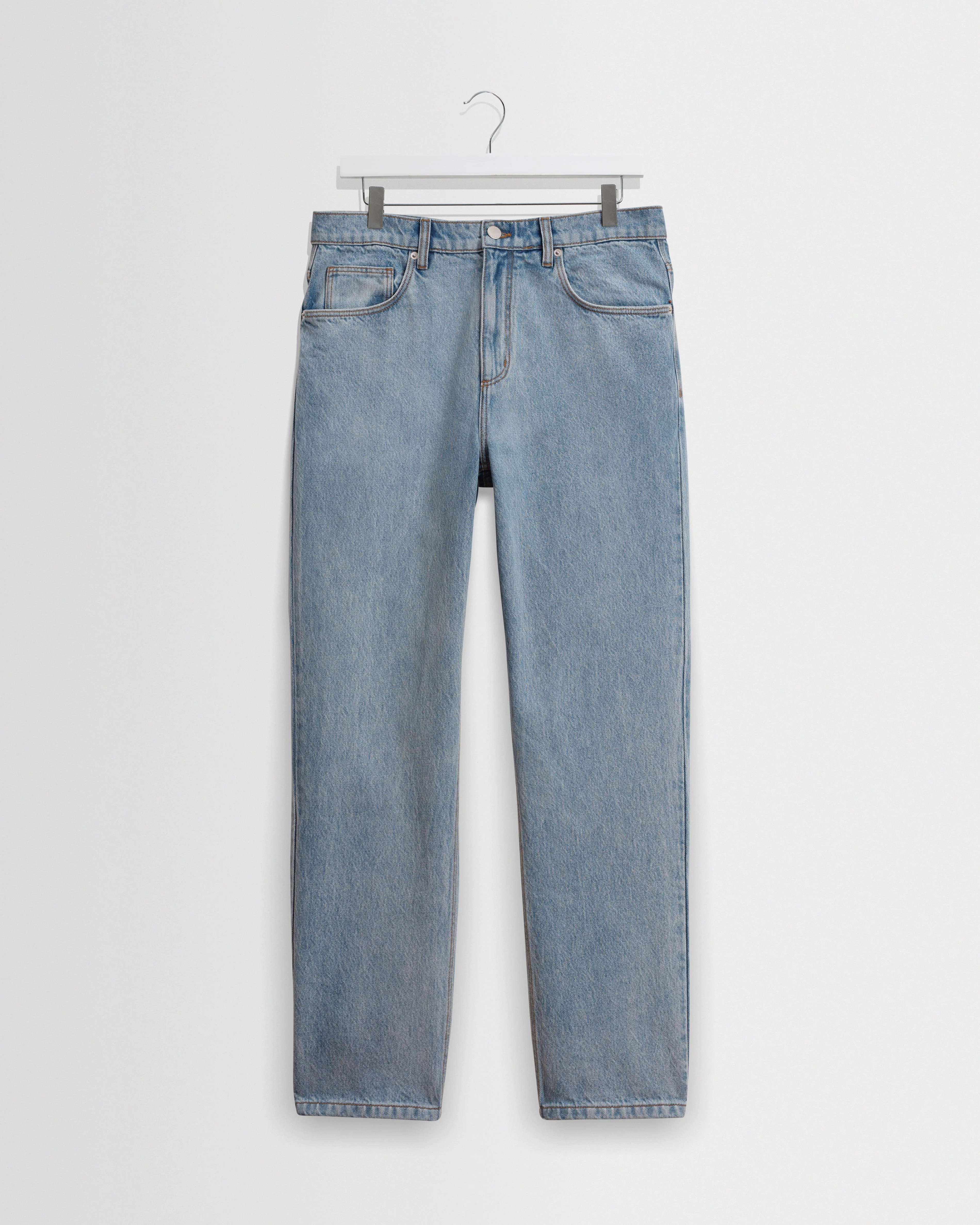 Russell - Light Blue Wash Straight Fit Denim Jeans - 1
