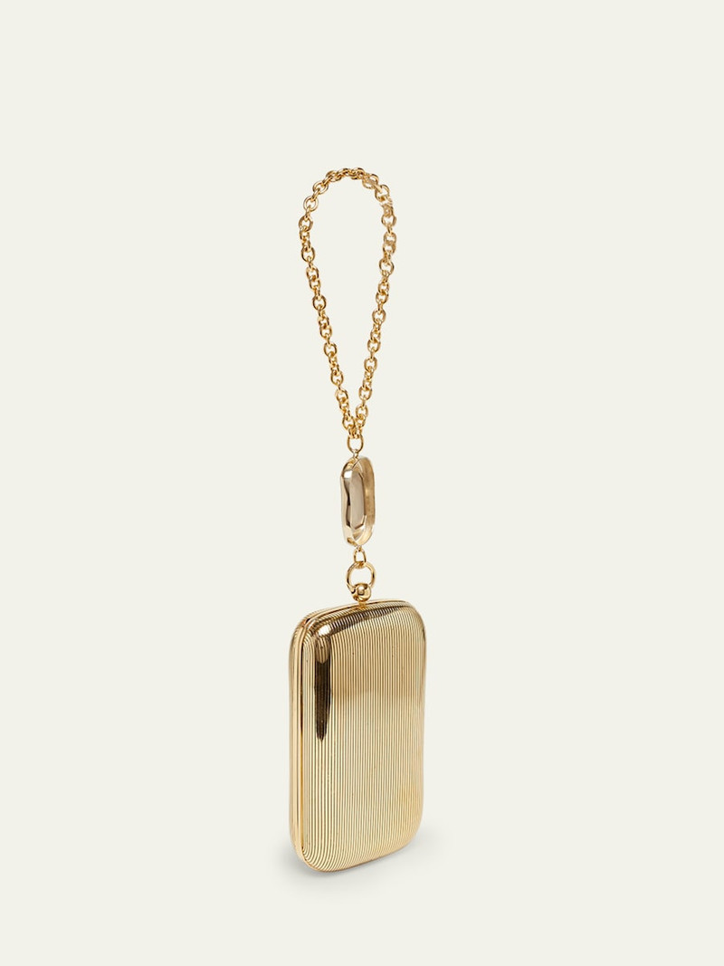 Brass Evening Clutch with Crystal Jewel 3